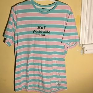 Huf 420 smokers lounge striped shirt